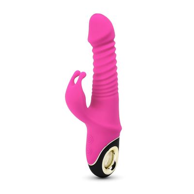 Thrusting Vibrator With Rotation-Pink — Night-Out Essential