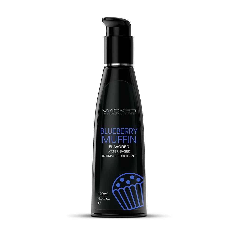 Wicked Water Based Flavored Lube Blueberry Muffin 4oz — AdultFunOutlet Favorite