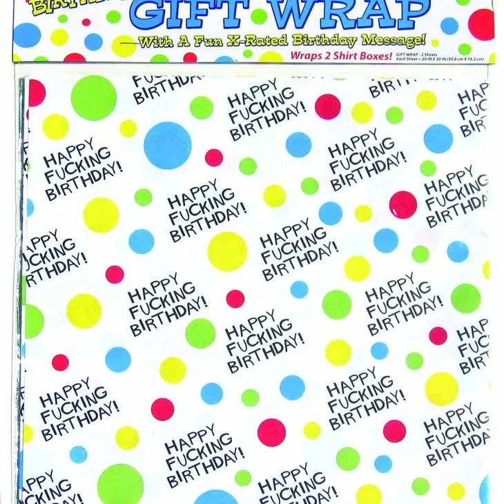 X-Rated Birthday Party Gift Wrap — All-Time Favorite
