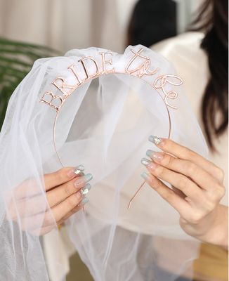 Babylon Bride to be Alloy Headband Veil — Top Cart Add