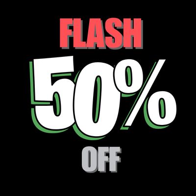 50% OFF FLASH SALE