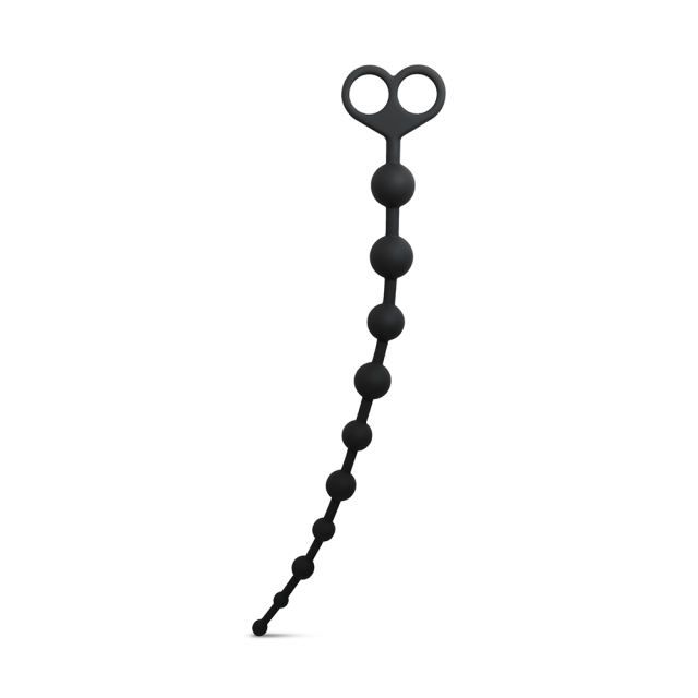 13.4'' Silicone Anal Beads with Finger Rings — Date-Night Darling