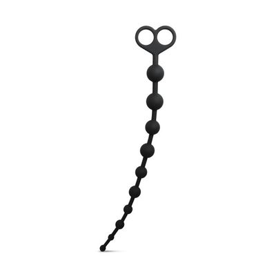 13.4'' Silicone Anal Beads with Finger Rings — Date-Night Darling
