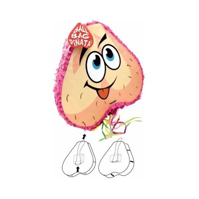 Bachelorette Pecker Bat &amp; Balls Pinata Combo Pack Almost 22"x22"