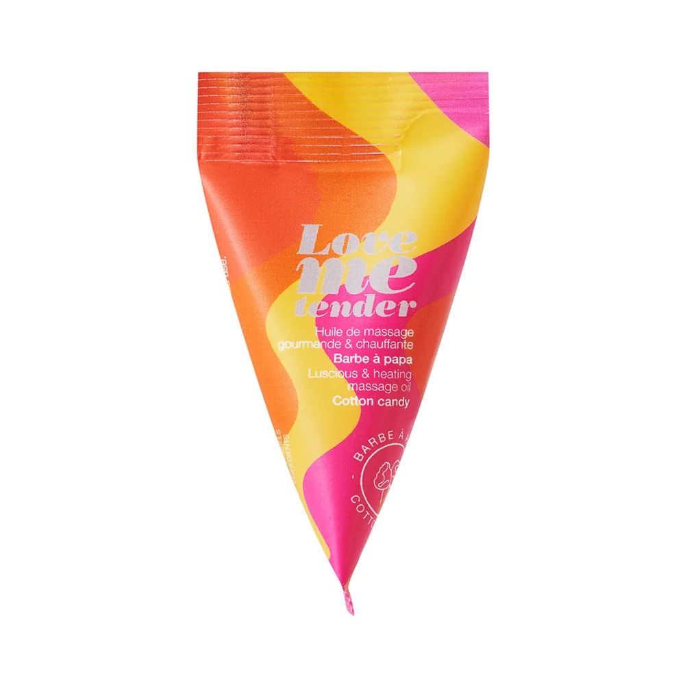 Love to Love Love Me Tender Luscious &amp; Heating Massage Oil Cotton Candy 0.33 oz