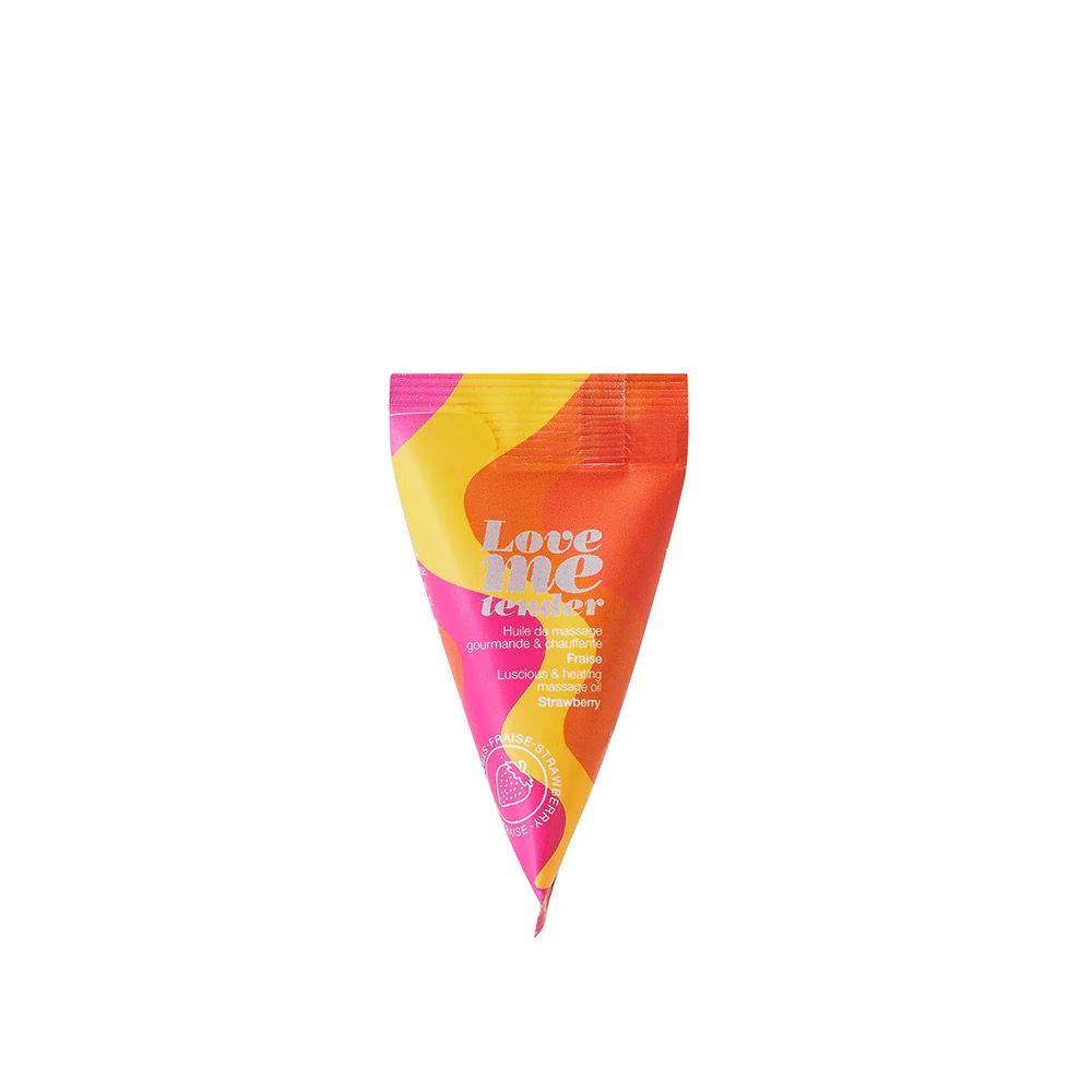 Love to Love Love Me Tender Luscious &amp; Heating Massage Oil Strawberry 0.33 oz