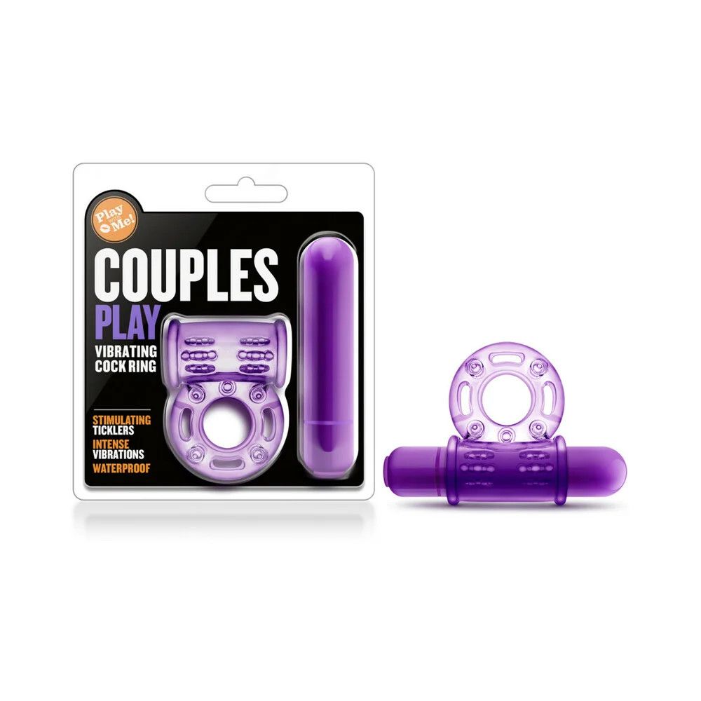 Play with Me Couples Play Vibrating Cock Ring Purple