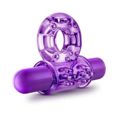 Play with Me Couples Play Vibrating Cock Ring Purple