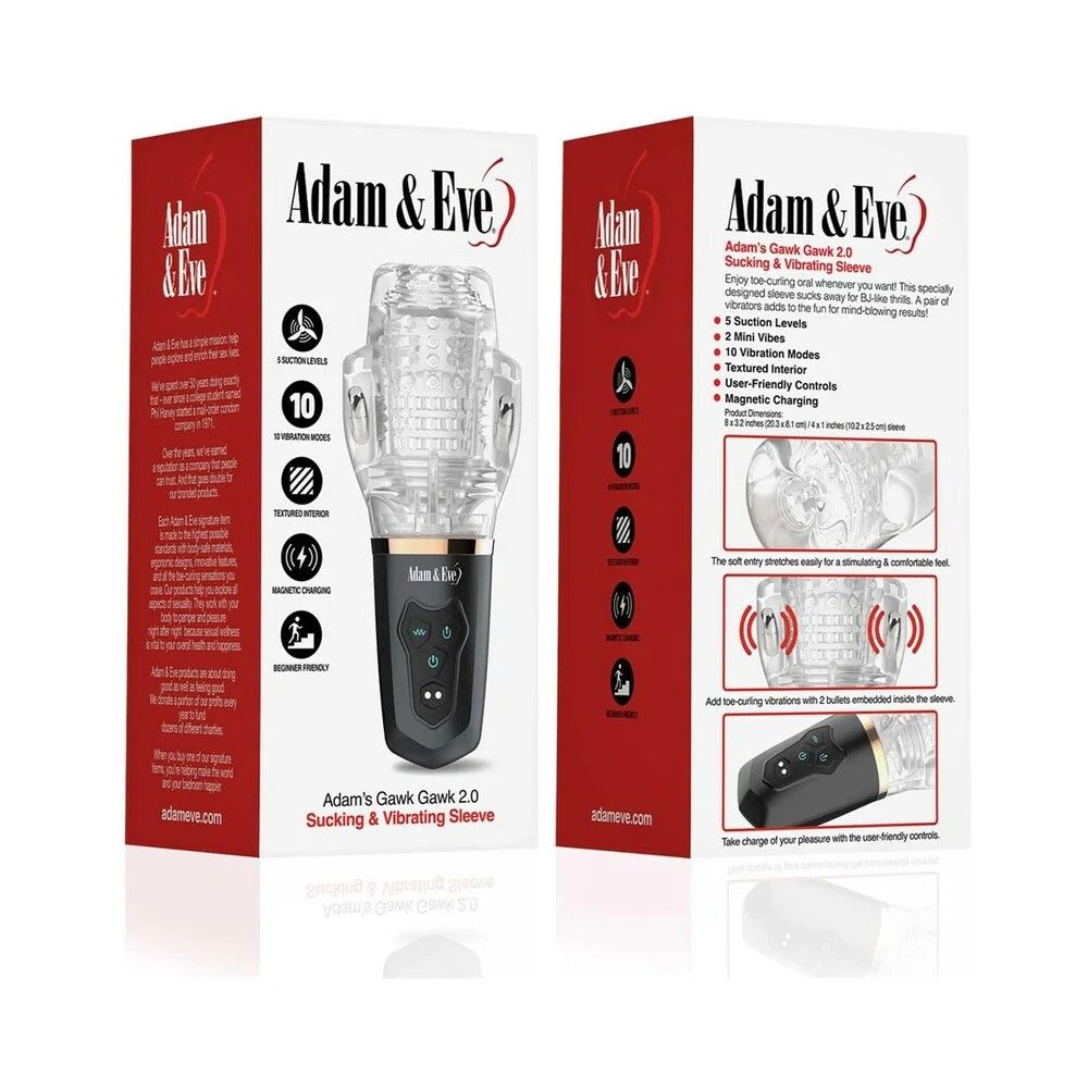 Adam &amp; Eve Adam's Gawk Gawk 2.0 Sucking &amp; Vibrating Sleeve
