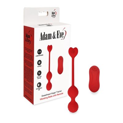 Adam &amp; Eve Sweetheart Kegel Trainer Vibrating Balls with Remote