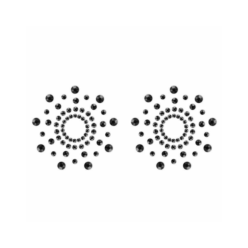 Bijoux Indiscrets Mimi Rhinestone Pasties Circles Black