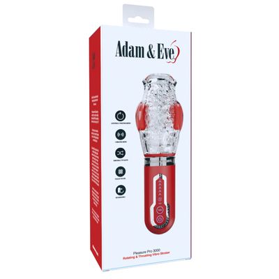 Adam &amp; Eve Pleasure Pro 3000 Rotating &amp; Thrusting Vibro Stroker