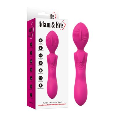 Adam &amp; Eve Rumble-Flex Grinder Wand Ultra-Powerful Dual-Ended Stimulator