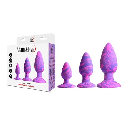 Adam &amp; Eve Groovy Booty Silicone Anal Trainer Set