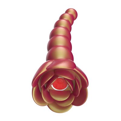 Adam &amp; Eve Beaded Rose Blossom Silicone Anal Vibrator