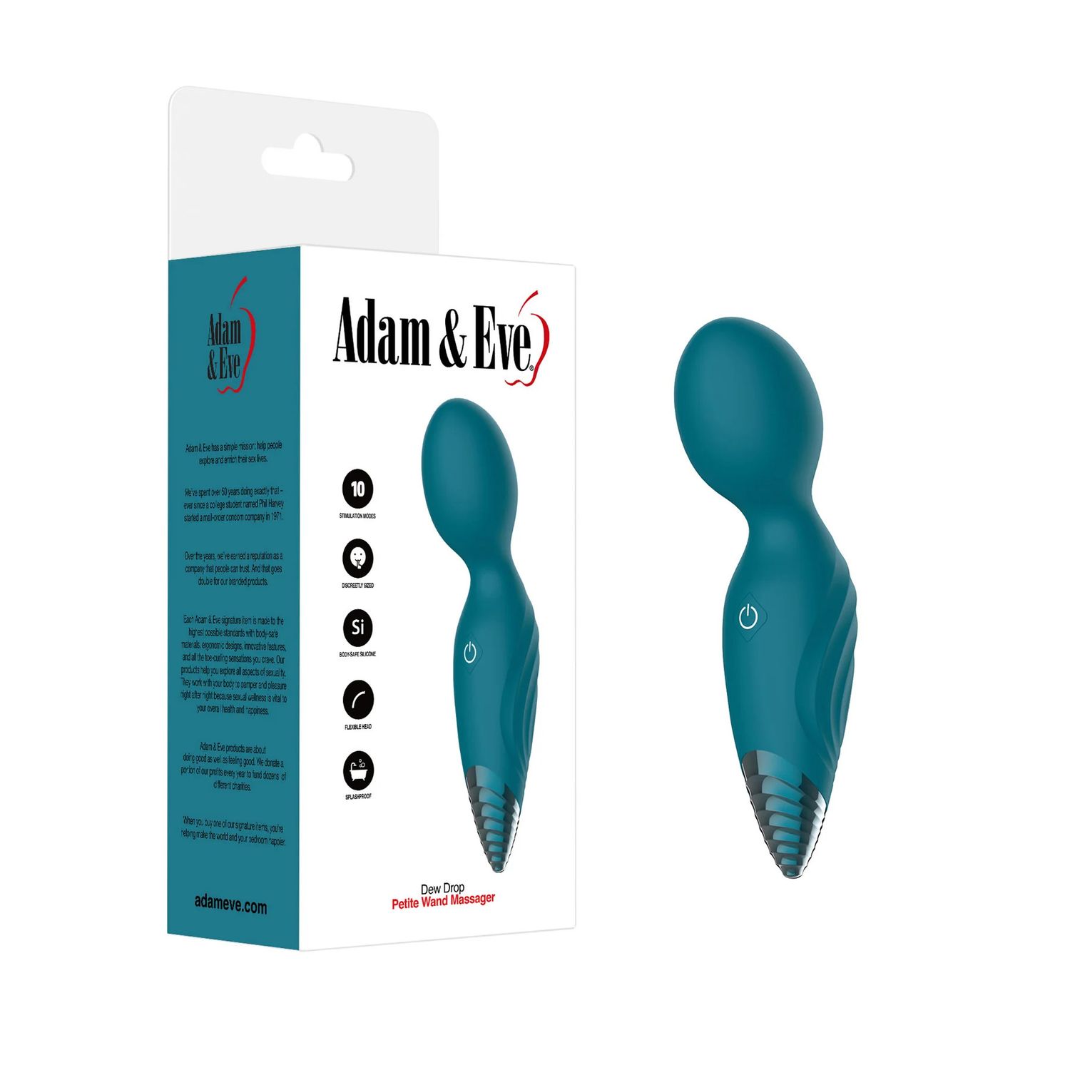 Adam &amp; Eve Dew Drop Petite Wand Massager