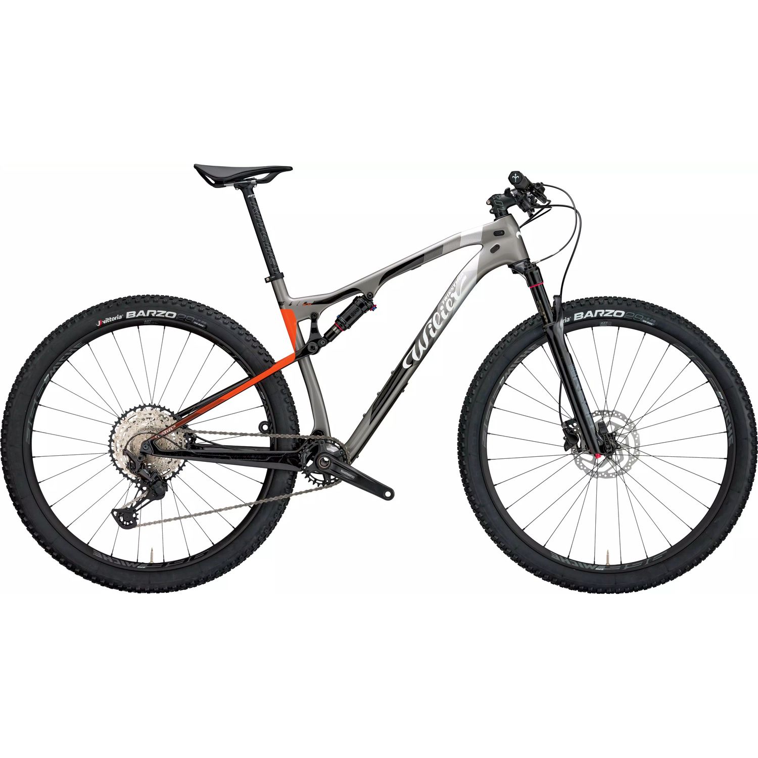 Bicycle Wilier Triestina 110FX E4231CXI Shimano XT 1x12 Shimano MT501 Large H9 Grey/Black/Orange Glossy