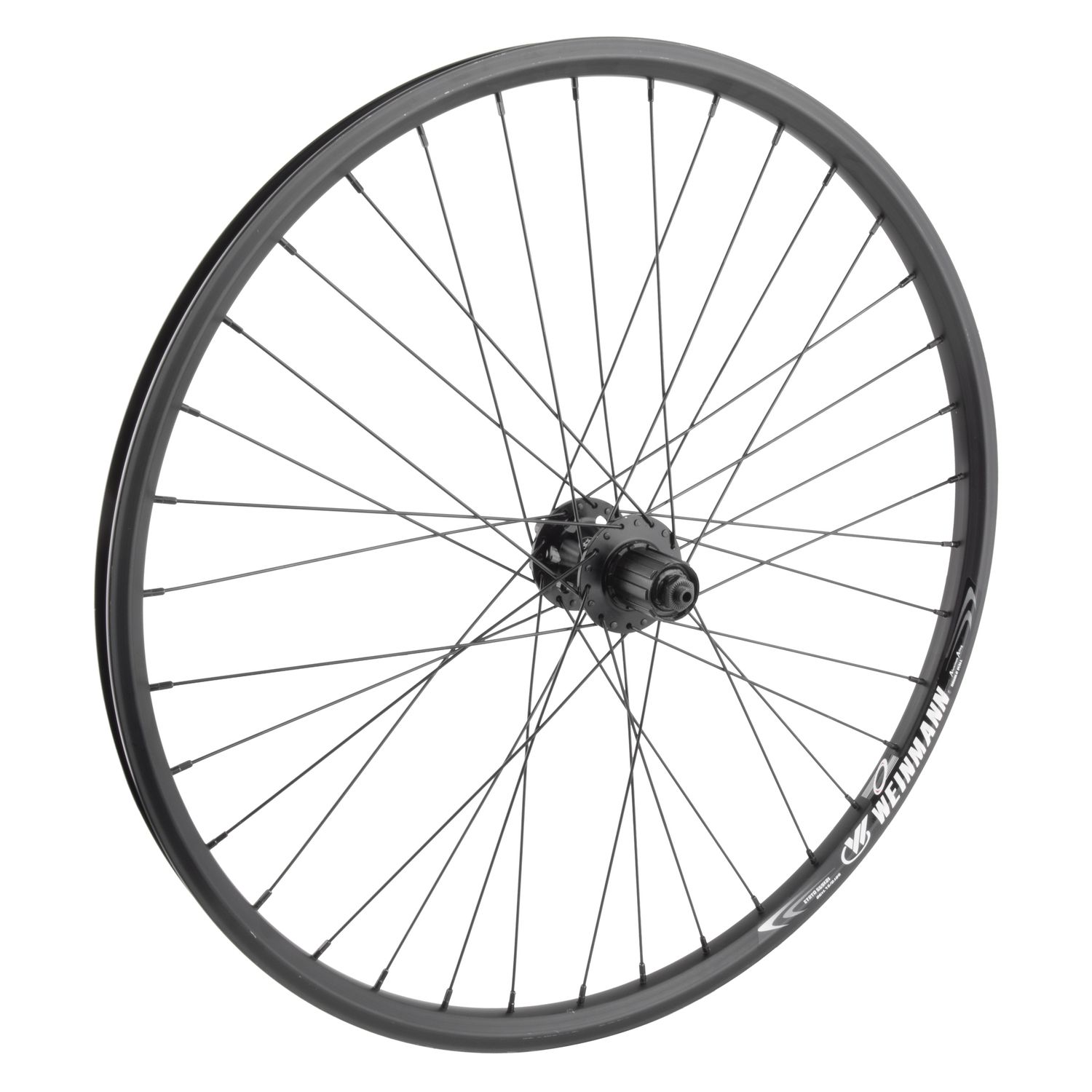 Wheel 26x1.5&quot; 559x21 Weinmann XM280 36h WM MT2000 8/9/10-Sp Cassette 6-Bolt Disc 135 mm O.L.D. Black