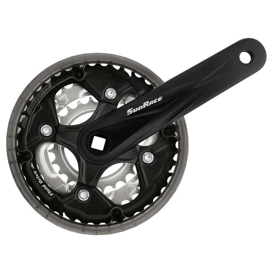 Crankset SunRace FCM500 6/7/8-Sp Square tapered 24/34/42T 170 mm Black