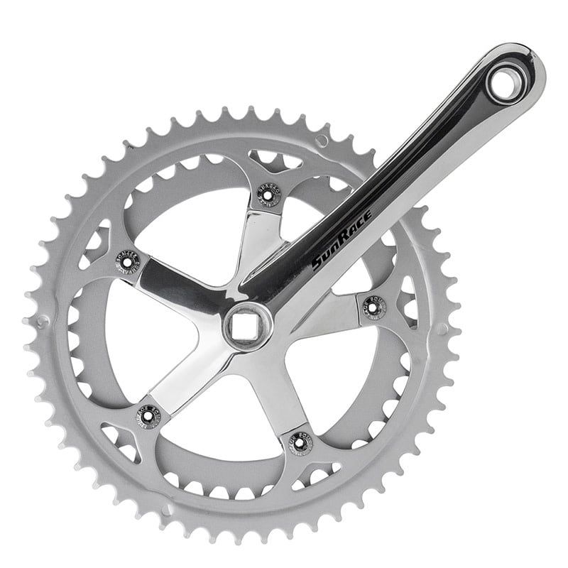 Crankset SunRace FCR33 170 mm 52/42t Square Taper 7/8-Sp Silver