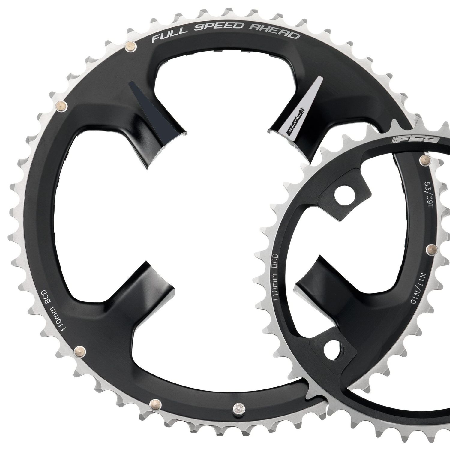 Chainring FSA K-Force ABS 4H 110 mm BCD 50T N11 WA422 Black w/Grey Logo