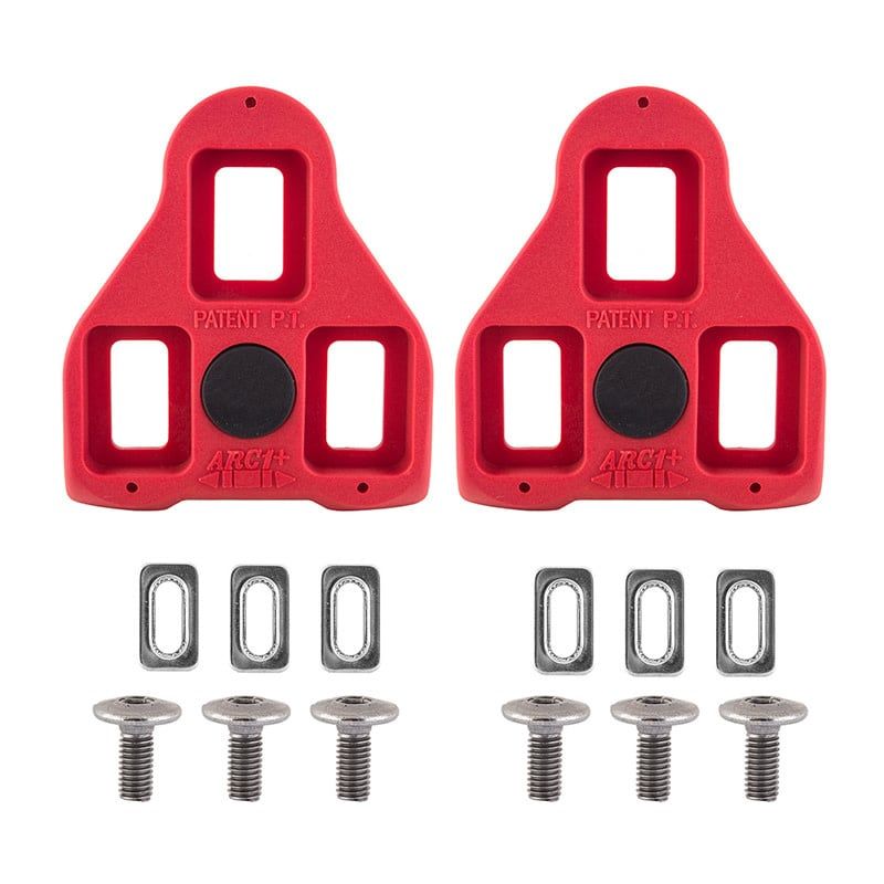 Pedal Cleats Exustar for Look Arc1 Delta 9° Float Red