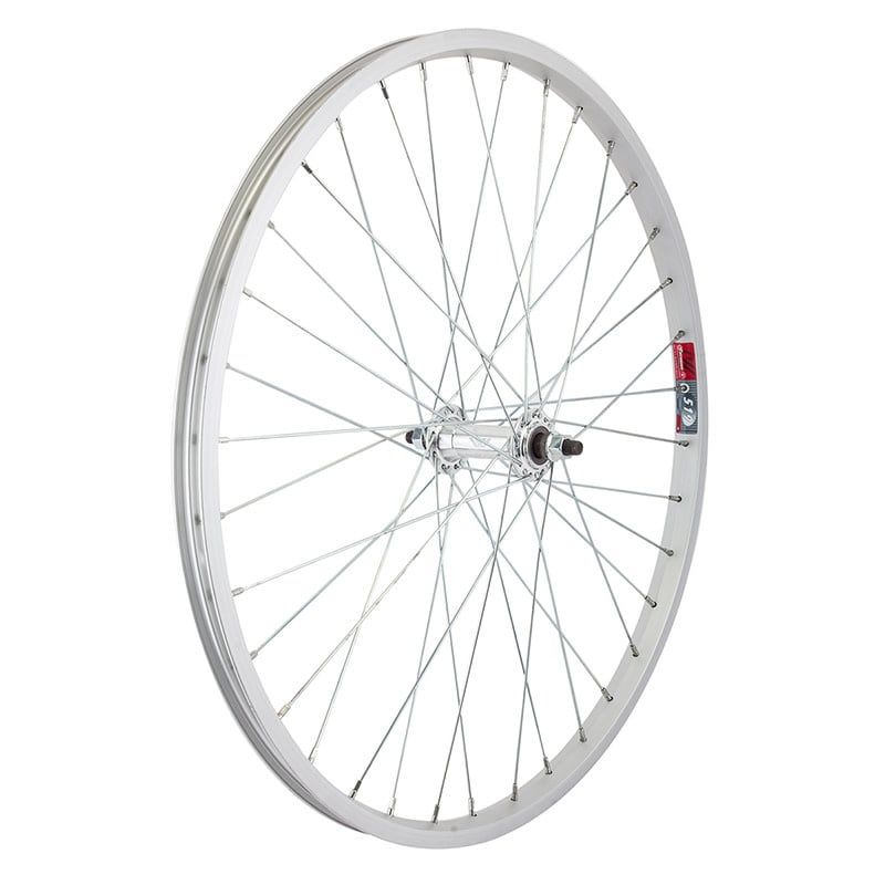 Wheel 24x1.75&quot; Aloy Front 36h 3/8&quot; B/O Silver