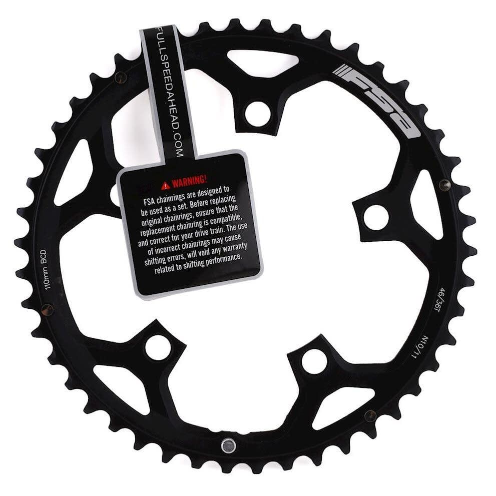 Chainring FSA Pro Road 46T 10/11-Sp 110 mm BCD For Double Black