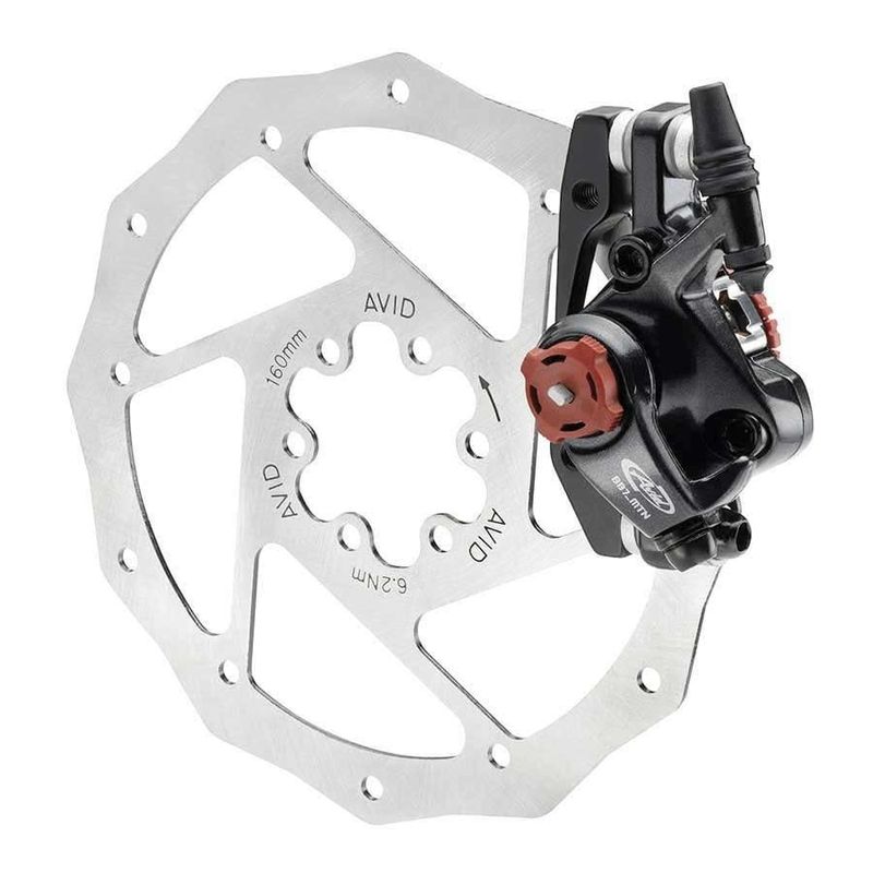 Disc Brake Caliper &amp; Rotor Avid BB7 MTB Mechanical F or R 180 mm Grey