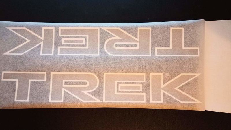 Frame Decal Trek Grey w/ White Outline