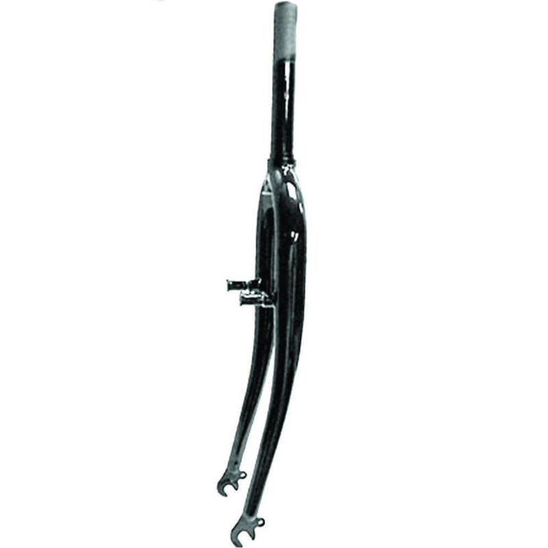 Fork MTB Hi-tensil Steel 26&quot;WH 1-1/8&quot; 250 mm Steerer 100  mm Threaded Black