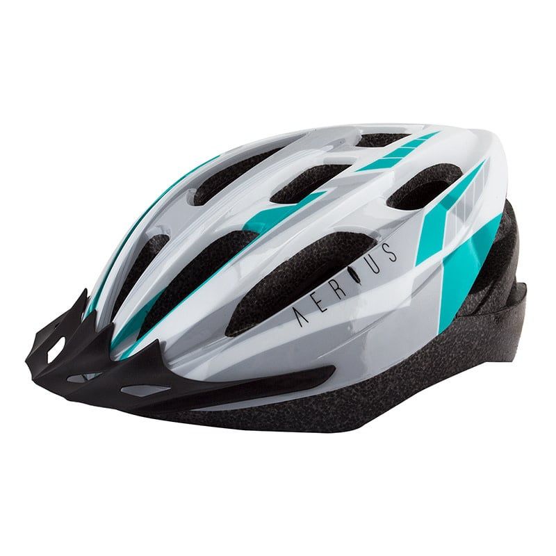 Helmet Aerius V19-Sport M/L 58-62 cm Silver/Turquoise