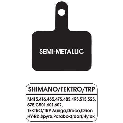 Disc Brake Pads Ultracycle Semi-Metalic for Shimano/ Tektro/ TRP