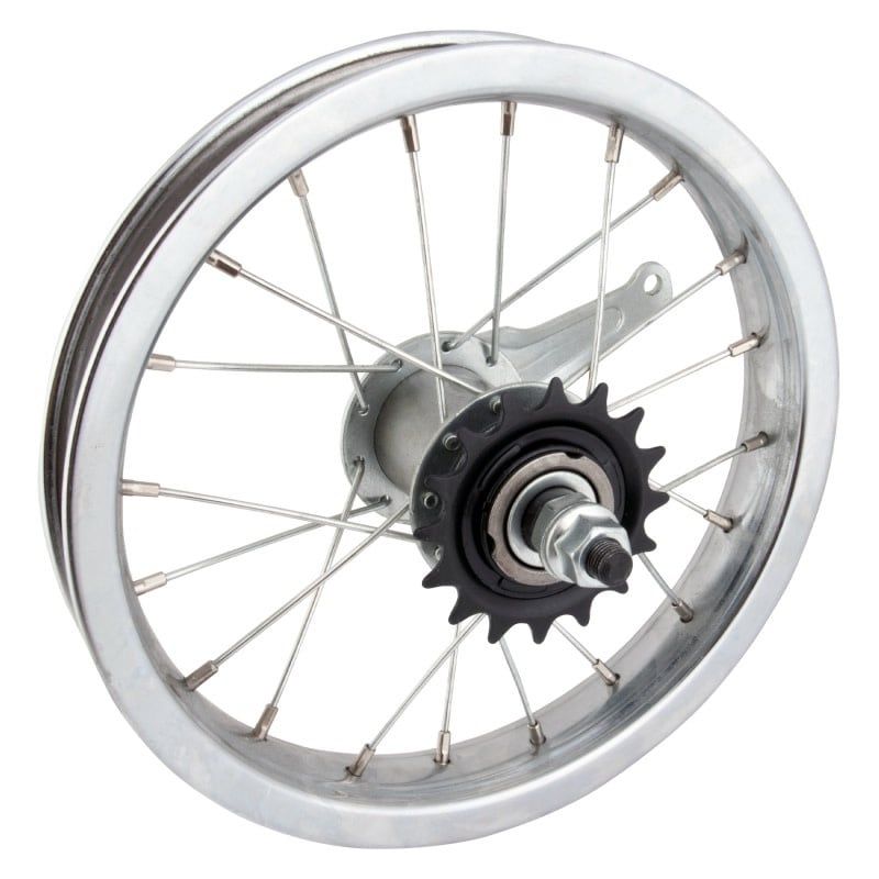 Wheel Steel 12-1/2x2-1/4&quot; Coaster Brake  3/8&quot; Axle Chrome