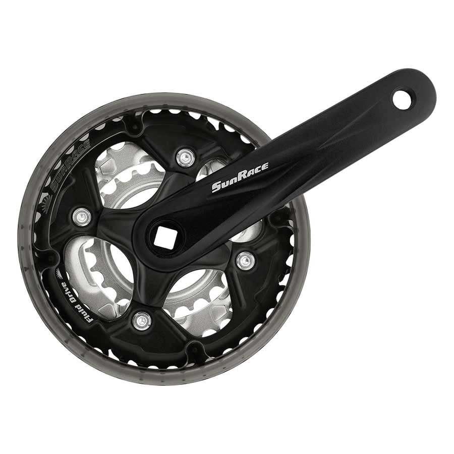 Crankset SunRace FCM500 6/7/8-Sp Square-tapered 24/34/42T 175 mm Black