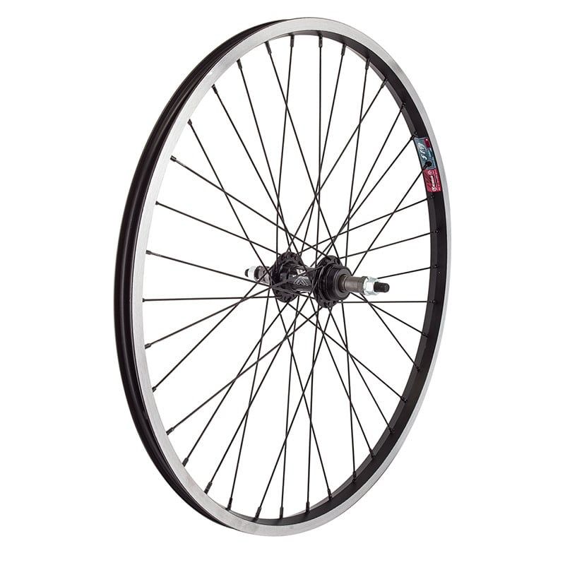 Wheel 24x1.75&quot; Alloy 36h 5/6/7-Sp FW B/O Black
