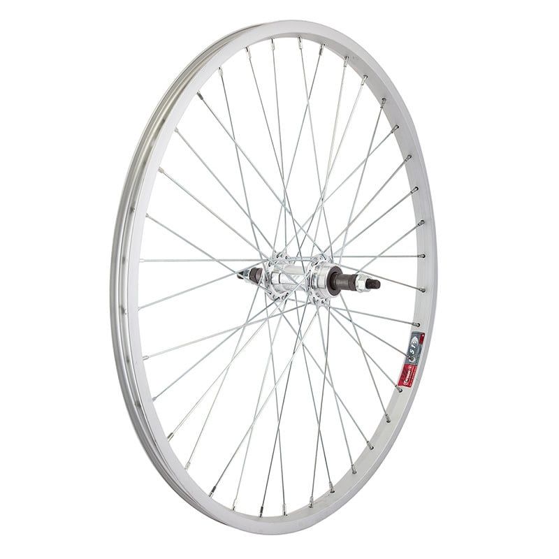 Wheel 24x1.75&quot; Alloy 36h 5/6/7-Sp FW B/O Silver
