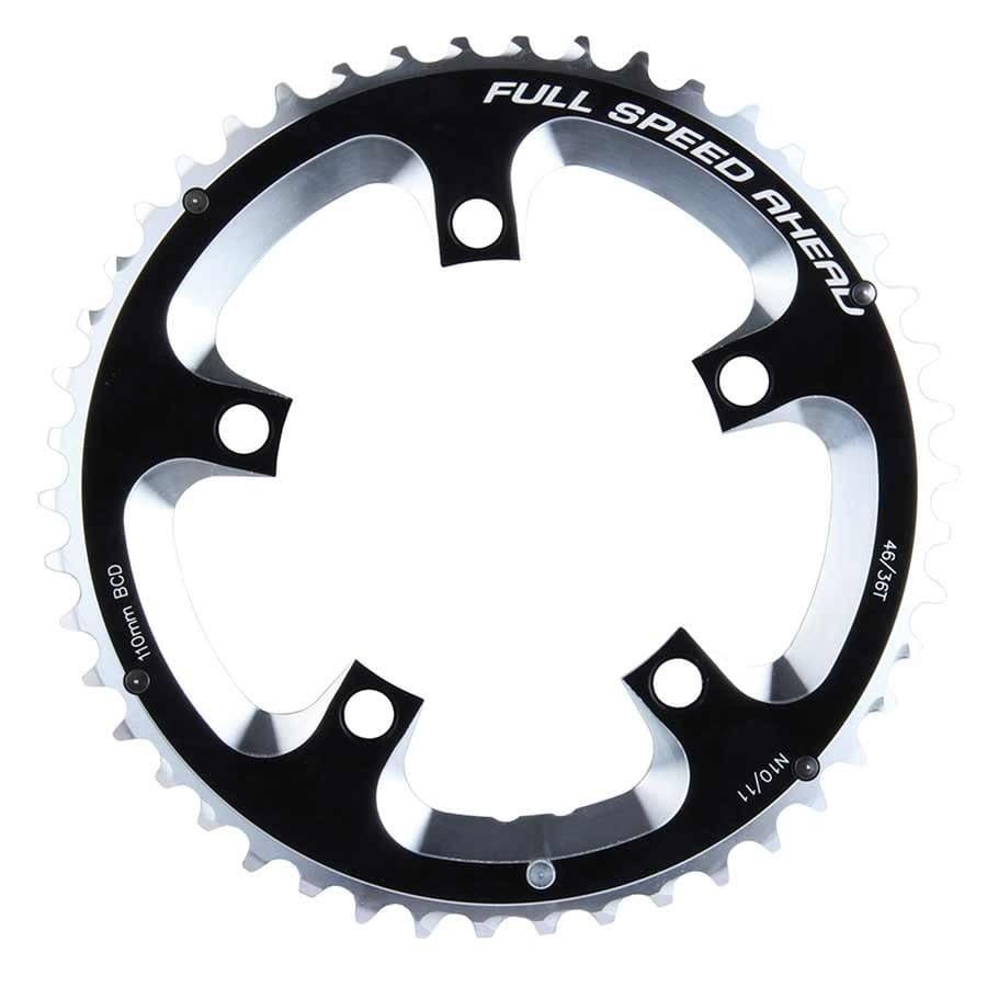 Chainring FSA Super Road 46T 10/11-Sp BCD 110 mm 5-Bolt Double Black