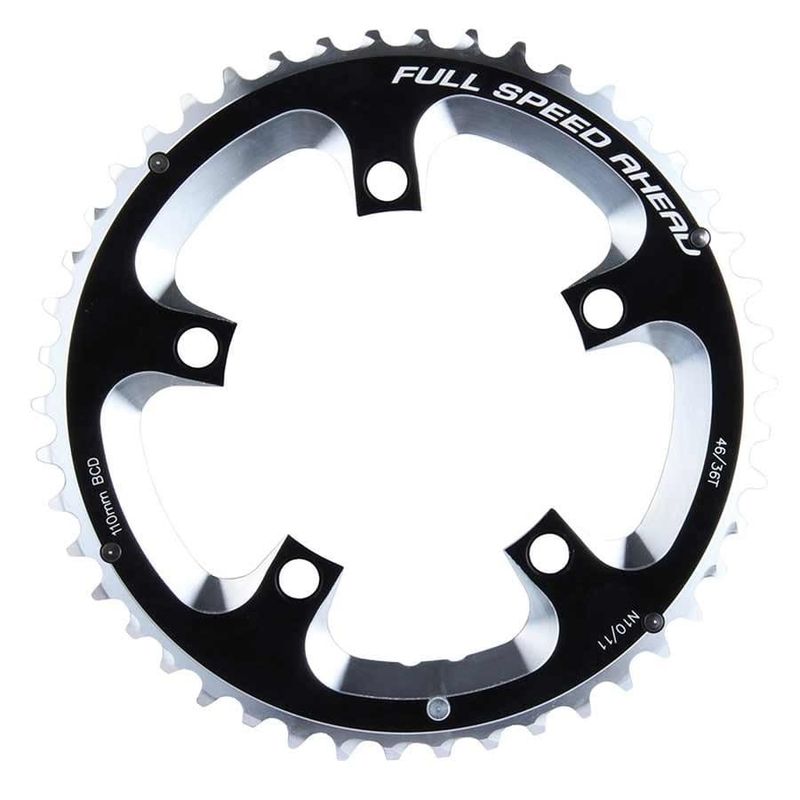 Chainring FSA Super Road 46T 10/11-Sp BCD 110 mm 5-Bolt Double Black