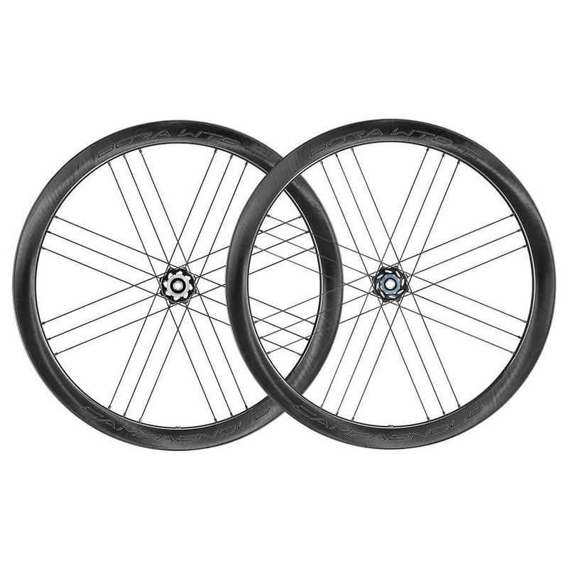 Wheelset Campagnolo Bora WTO 45 DB Dark 700c 24/24-H 12 mm 100/142 mm TA Tubeless Ready Center Lock