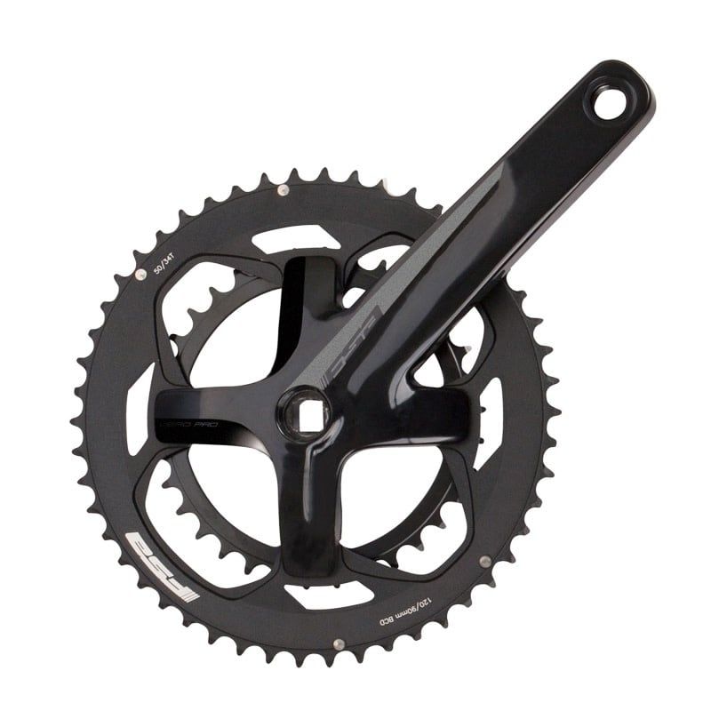 Crankset FSA Vero Square Taper 172 mm 50/34t 10/11-Sp 120/90 mm BCD Black