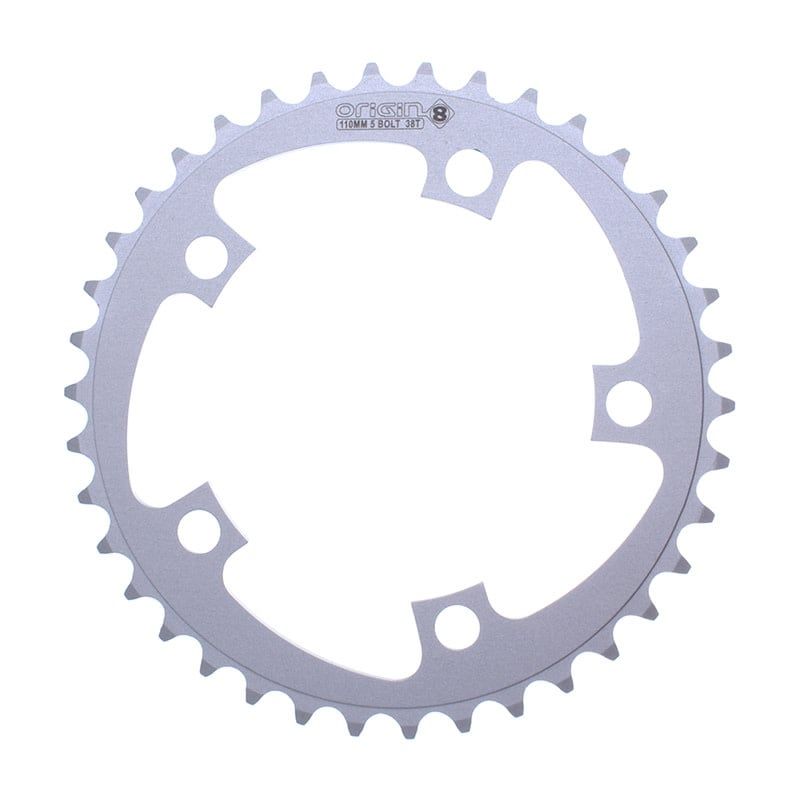 Chainring Origin8 110 mm 38t 5-Bolt Alloy Silver