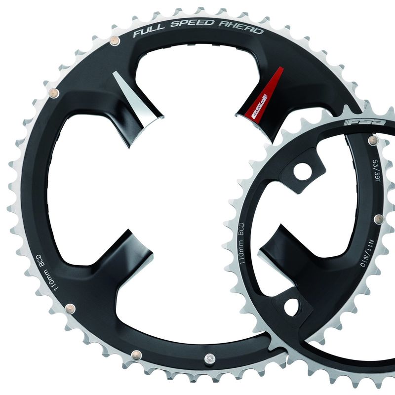 Chainring FSA K-Force ABS 4H 110 mm BCD 50T N11 WA422 Black w/Red Logo