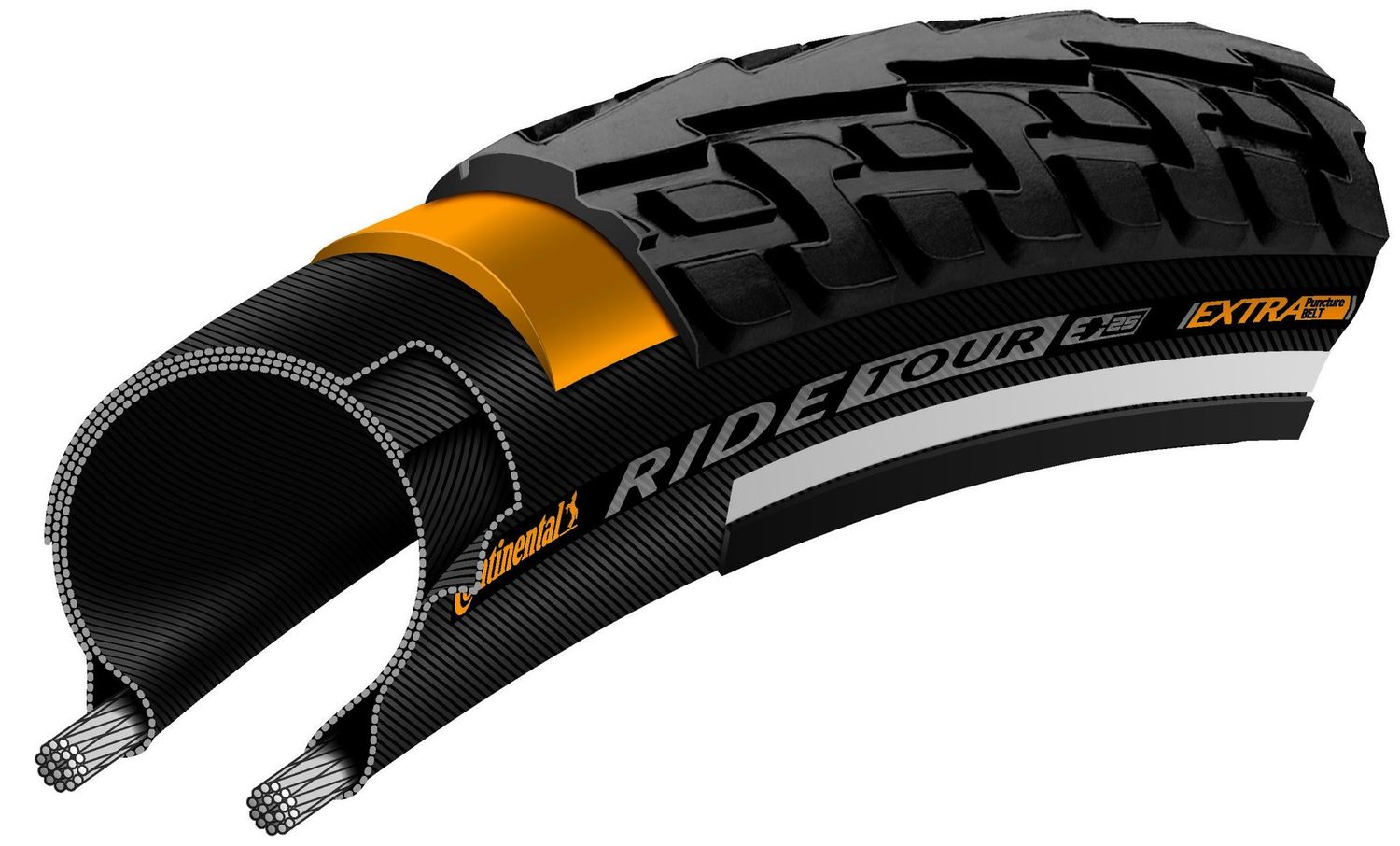 Tire Continental Ride Tour 27x1-1/4&quot; Black