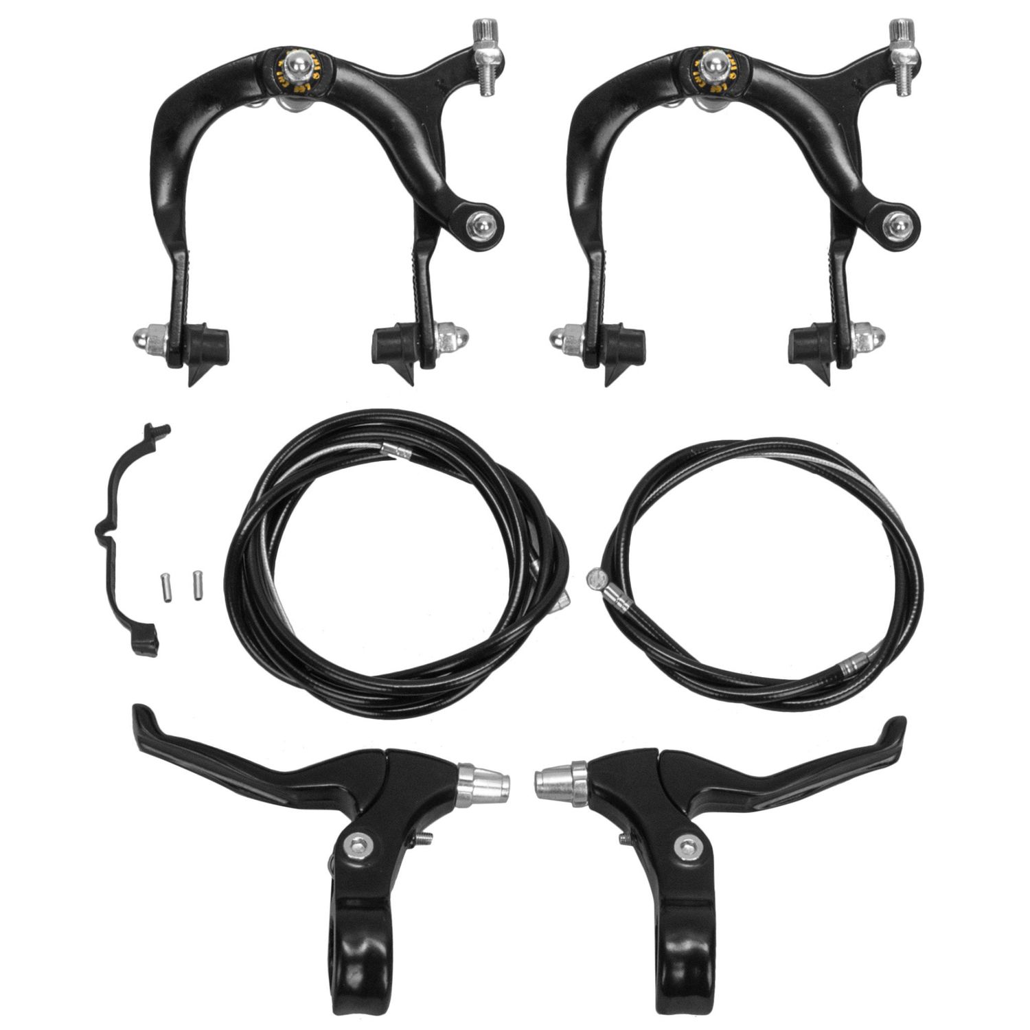 Brakeset Sunlite MX Alloy Front &amp; Rear Calipers &amp; Levers Black