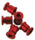 Chainring Bolt Set Vuelta Aluminum Double 10-Piece Red