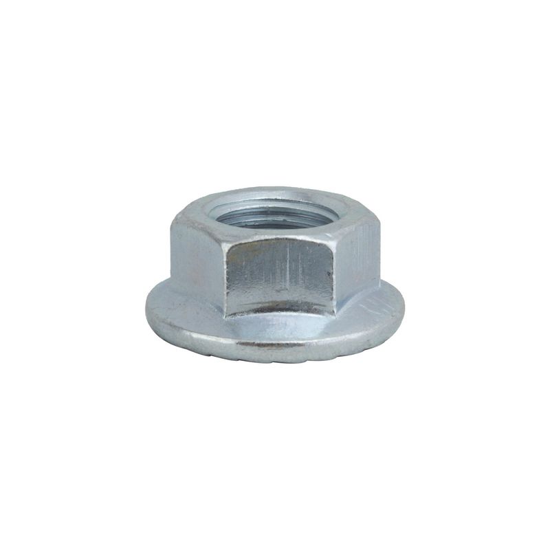Hub Axle Nut M12x1.25 mm Flanged Silver