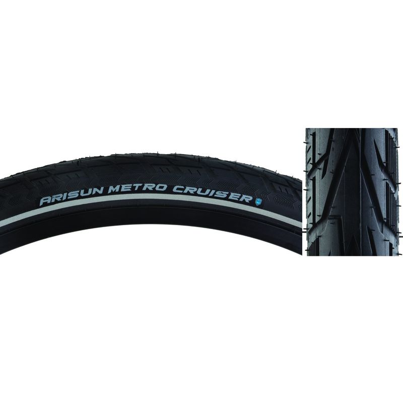 Tire Arisun Metro Cruiser 700x32c Kevlar Belted Reflective Black