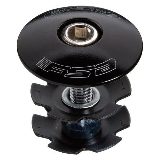 Star Nut/Top Cap/Bolt FSA Alloy 1-1/8&quot; Black