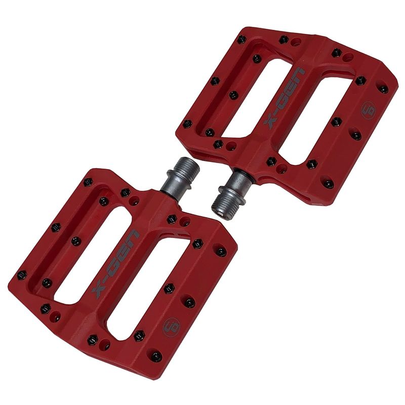 Pedals Curb Dog X-Gen Platform Thermo w/Pins Sealed 9/16&quot; Red